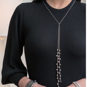 Cha-cha lariat touchstone Crystal necklace